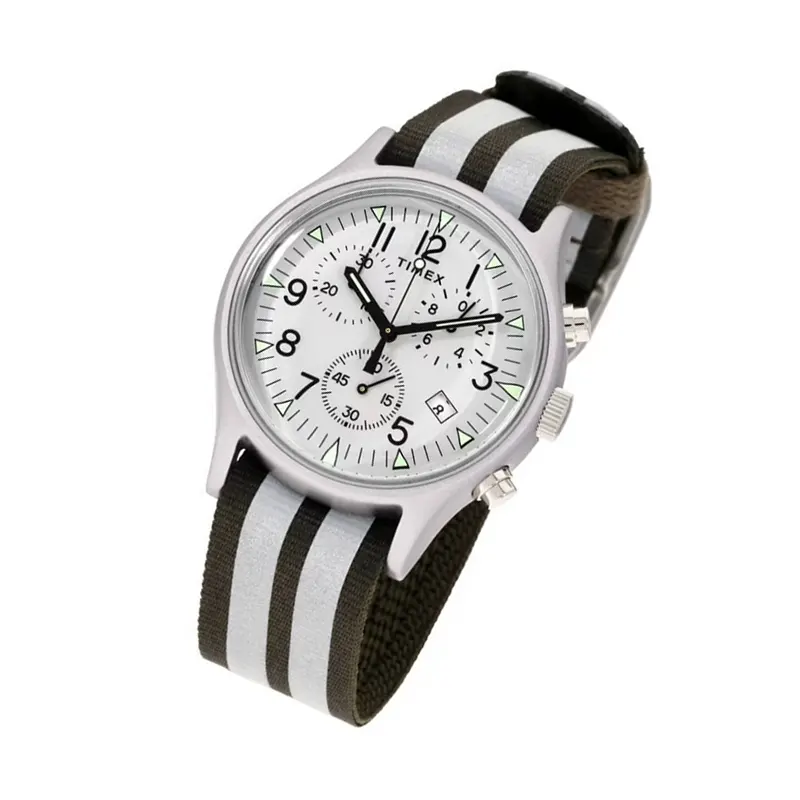 Timex MK1 Aluminum Silver Dial Polished Men's Watch- TW2R81300